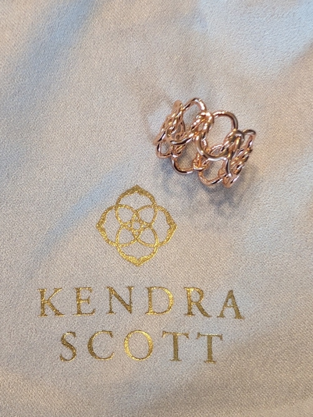 KENDRA SCOTT FALLYN RING ROSE GOLD 8 9 - Picture 1 of 9